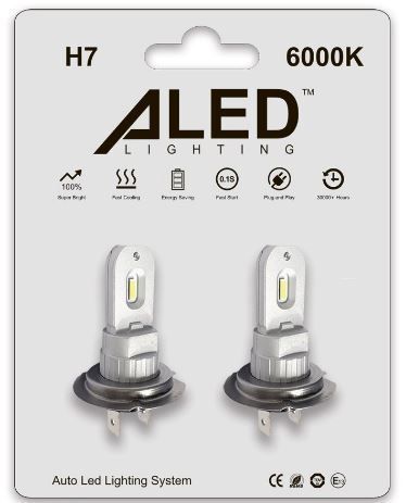 Лампи світлодіодні ALed H7 6000K 13W H7A01 (2шт)