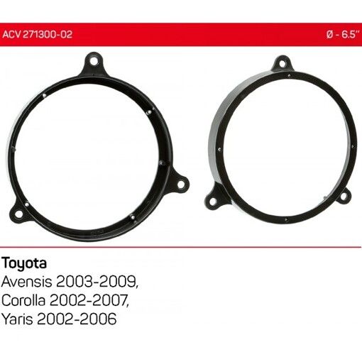 Проставки під динаміки ACV 271300-02 для автомобілів Toyota Avensis, Corolla, Yaris