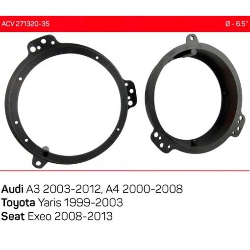 Проставки під динаміки ACV 271320-35 для автомобілів Audi A3, A4, Toyota Yaris, Seat Exeo