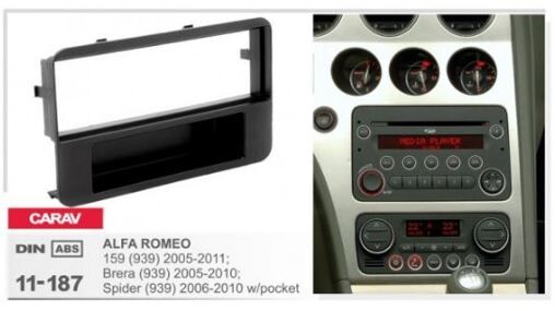 Рамка переходная Carav 11-187 Alfa Romeo 159, Brera