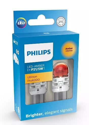 Габарит LED Philips P21/5W LED Ultinon Pro6000 11499AU60X2 Amber (2шт.)