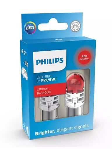 Габарит LED Philips P21/5W LED Ultinon Pro6000 SI 12V BAY15d 11499RU60X2 Red (2шт.)