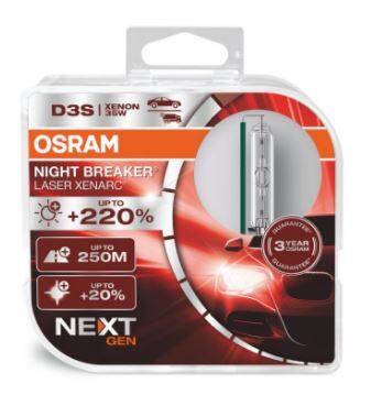 Лампа ксенонова Osram D3S 66340XNN-HCB DUO Night Breaker Laser +220% 2 шт