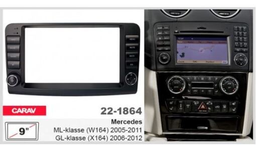 Рамка переходная Carav 22-1864 Mercedes ML-klasse, GL-klasse