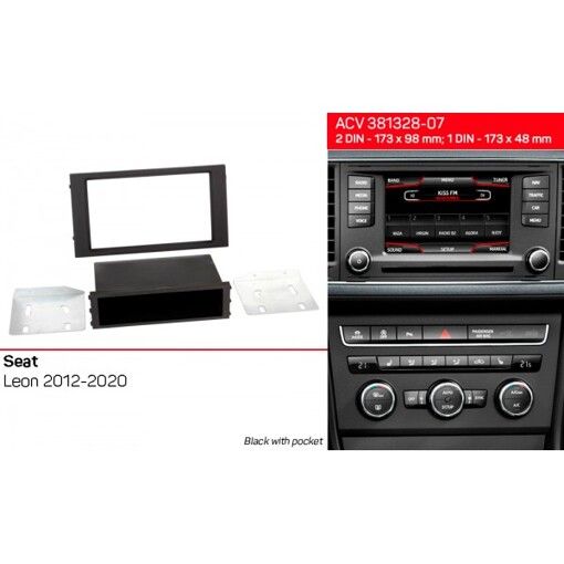 Рамка перехідна ACV 381328-07 Seat Leon, Ibiza