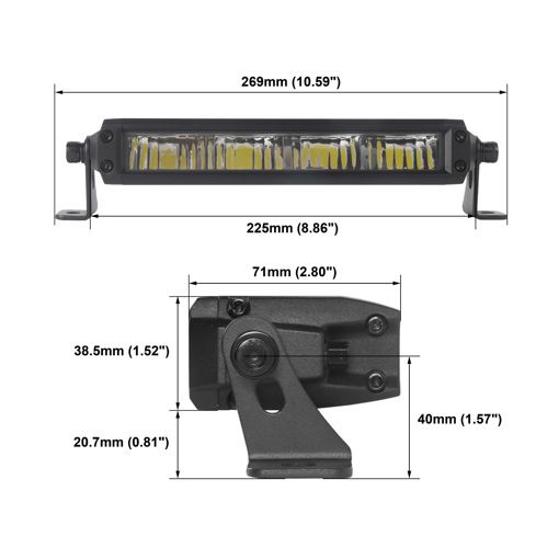 Светодиодная фара рабочего света Aled 54В-10 60W 6000K 54B415 1шт.