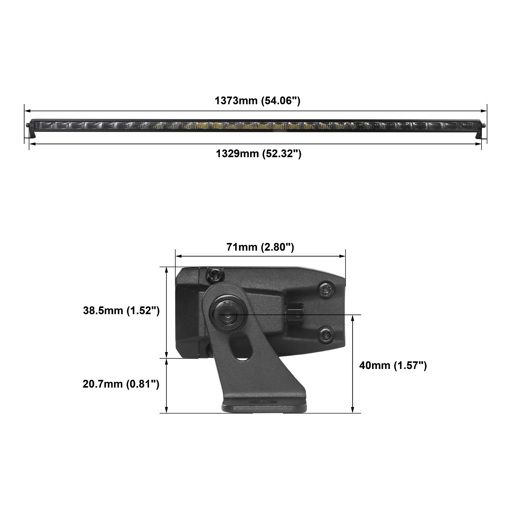 Світлодіодна фара робочого світла Aled 54В-52 420W 6000K 54B2815 1шт.