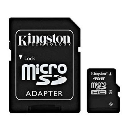 Карта памяти Kingmax microSDHC 4 GB Class 4 + SD adapter