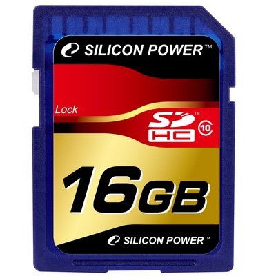 Карта памяти SDHC Silicon Power 16 GB Class 10