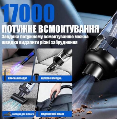 Пылесос автомобильный Aspiring Gale 4 Blow air Wireless and Cord 17000 Pa