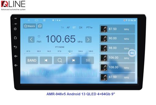 Мультимедийный центр Qline AMR-946v5 Android 13 QLED 4+64Gb 9&quot;