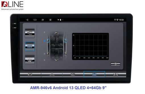 Мультимедийный центр Qline AMR-946v6 Android 13 QLED 4+64Gb 9&quot;