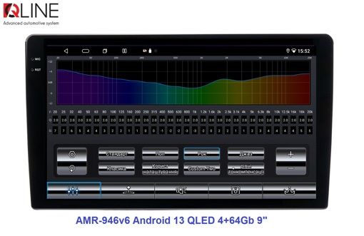 Мультимедийный центр Qline AMR-946v6 Android 13 QLED 4+64Gb 9&quot;