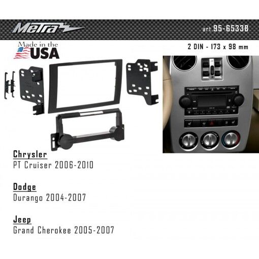 Рамка переходная Metra 95-6533B Chrysler, Dodge, Jeep