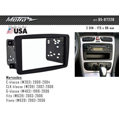 Рамка перехідна Metra 95-8722B Mercedes C-klasse, CLK-klasse, G-klasse, Vito, Viano
