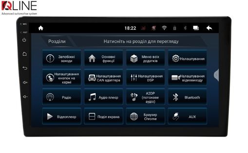 Мультимедійний центр Qline AMR-106128Р11PRO Android 10 6/128 10''
