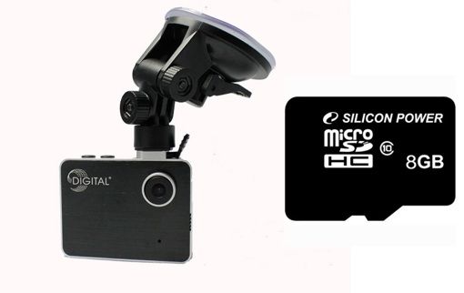 Видеорегистратор Digital DCR-400 + карта SDмикро 8 GB класс 10
