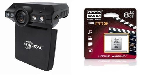Відеореєстратор Digital DCR-200+карта пам'яті GOODRAM SDHC 8GB CLASS 10