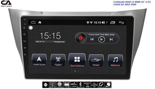 Штатная магнитола CraftAudio BASE LE-008N 10&quot; 2/32 Lexus RX300, 350, 330, 400h 03-09