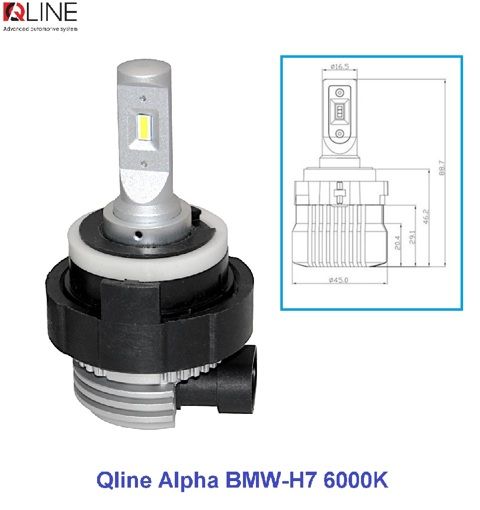 Лампы светодиодные Qline Alpha BMW-H7 6000K (2шт)