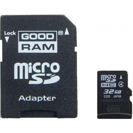 Карта пам'яті Goodram microSDHC 32GB Class 4+ adapter