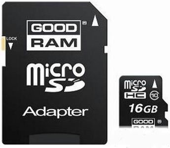 Карта пам'яті Goodram microSDHC 16GB Class 10+ adapter
