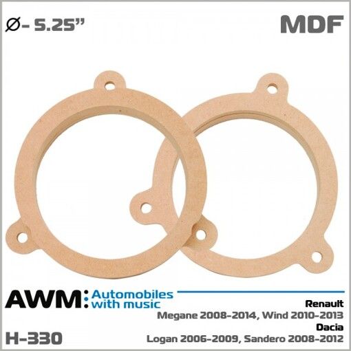 Проставки під динаміки AWM H-330 для автомобілів Renault, Dacia