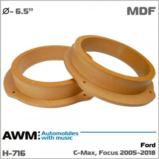 Проставки під динаміки AWM H-716 165мм (МДФ) Ford C-Max, Ford Focus 2005-&gt;