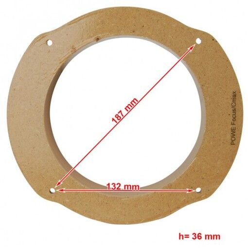 Проставки під динаміки AWM H-716 165мм (МДФ) Ford C-Max, Ford Focus 2005-&gt;