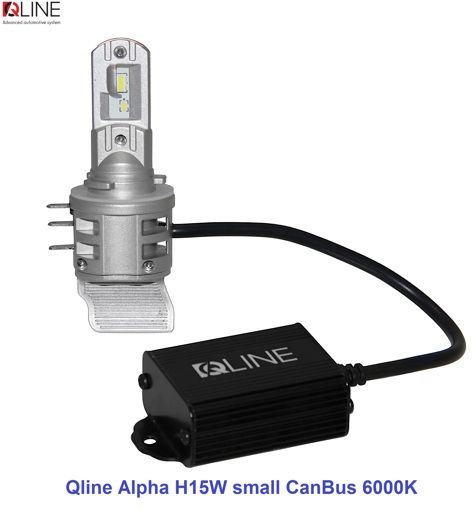Лампи світлодіодні Qline Alpha H15W small CanBus 6000K (2шт)