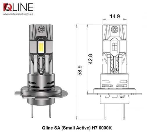 Лампы светодиодные Qline SA (Small Active) H7 6000K (2шт.)