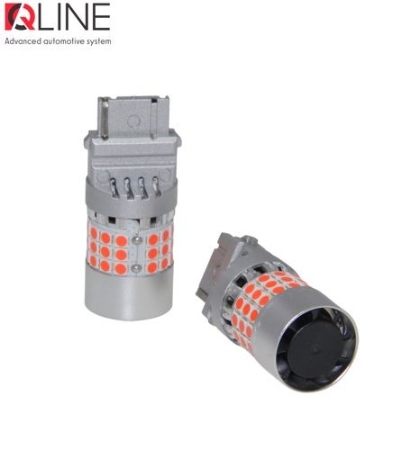 Габарити LED Qline 3156 (P27W) Red CANBUS (2шт)