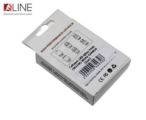 Габарити LED Qline 7440 (W21W) White CANBUS (2шт)