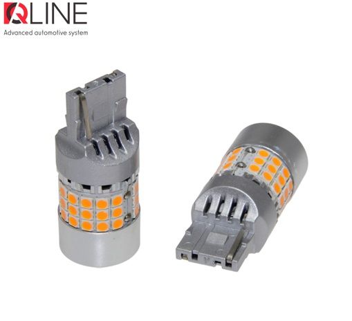 Габарити LED Qline 7440 (W21W) Amber CANBUS (2шт)