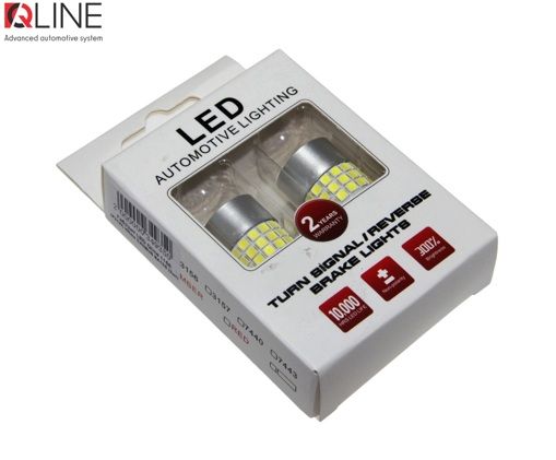 Габариты LED Qline 1156 (P21W) White CANBUS BA15S (2шт)
