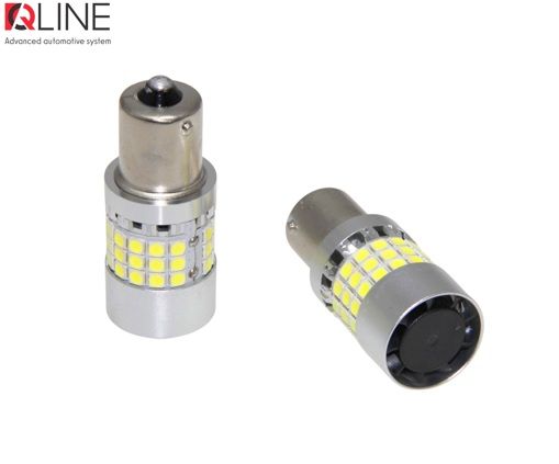 Габариты LED Qline 1156 (P21W) White CANBUS BA15S (2шт)
