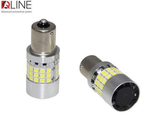 Габариты LED Qline 1156 (P21W) White CANBUS BA15S (2шт)