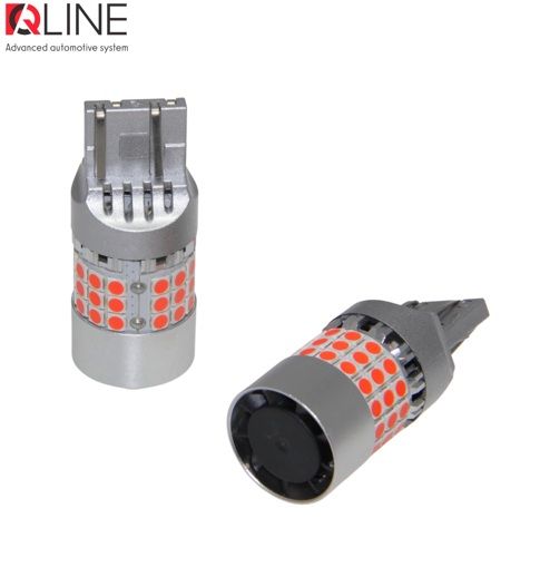 Габарити LED Qline 7443 (W21/5W) Red CANBUS (2шт)
