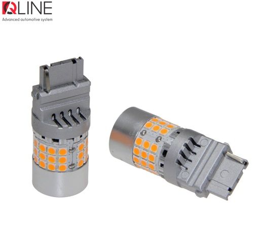 Габарити LED Qline 3156 (P27W) Amber CANBUS (2шт)