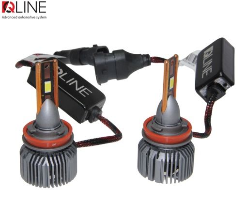 Лампы светодиодные QLine Ultra +200% 55W H11 6000K 12V УЦЕНКА