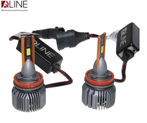 Лампы светодиодные QLine Ultra +200% 55W H11 6000K (2шт.) 12V