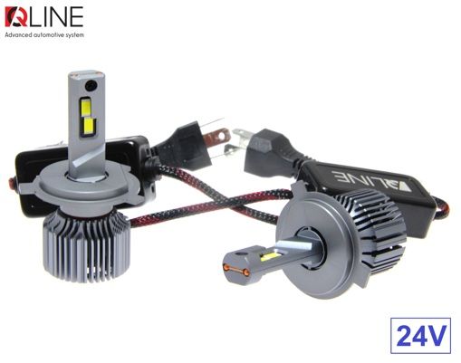 Лампы светодиодные QLine Ultra +200% 55W H4 6000K (2шт.) 24V