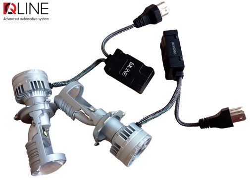 Лампы-линзы светодиодные Qline Alpha H4 Projector 50/70Вт 6000K (2шт)