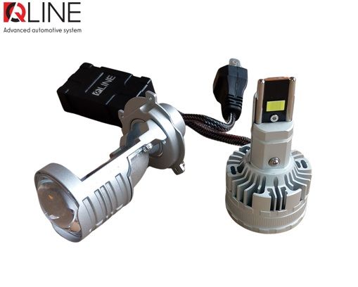 Лампы-линзы светодиодные Qline Alpha H4 Projector 50/70Вт 6000K (2шт)