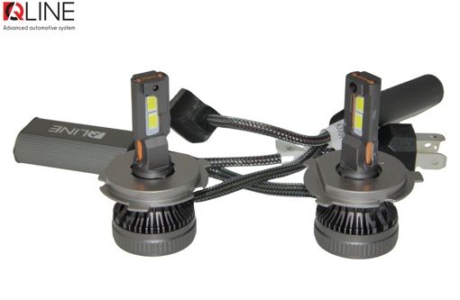 Лампы светодиодные QLine DualVision 65W H4 24V 6000K (2шт.)