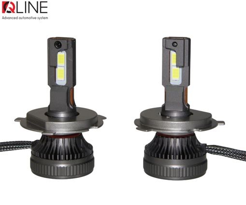 Лампы светодиодные QLine DualVision 65W H4 24V 6000K (2шт.)