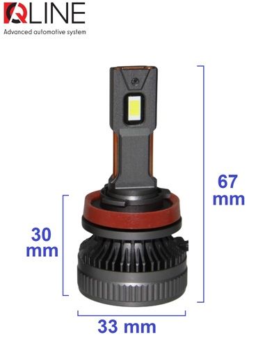 Лампы светодиодные QLine DualVision 65W H11 6000K (2шт.)