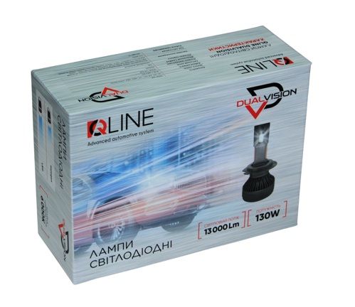 Лампы светодиодные QLine DualVision 65W H7 6000K (2шт.)