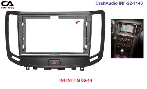 Рамка перехідна з проводкою CraftAudio INF-22-1140 INFINITI G 06-14 9&quot;