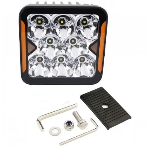 Светодиодная фара StarLight SL-W0240S квадратная, дальний свет WHITE + DRL 40W 4800Lm 5700K 12/24V